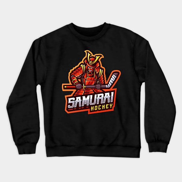 samurai hockey Crewneck Sweatshirt by Mens_Passion